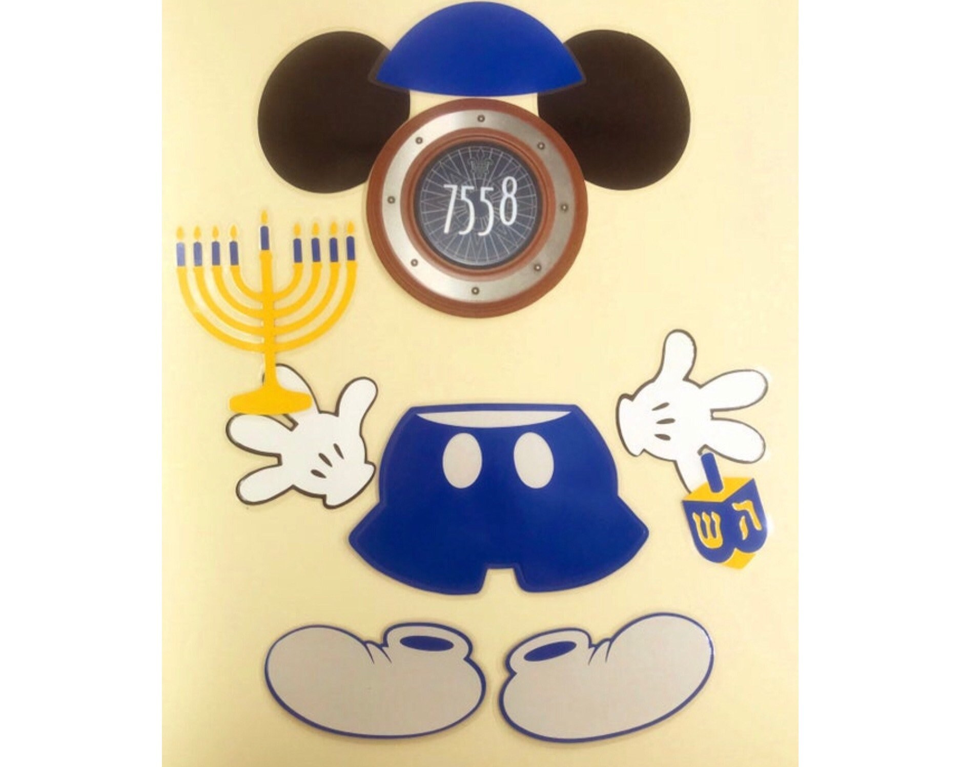 Disney Cruise Door Magnet Hanukkah Mickey Mouse Jewish Celebration