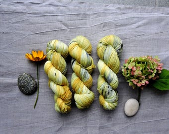 Sand 4ply- Hand Dyed Yarn - sock merino wool