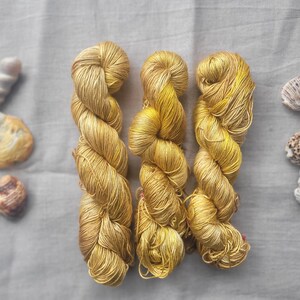 Golden 4ply- Hand Dyed Yarn - 100% mulberry silk