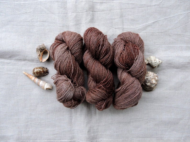 Chocolate 4ply - Hand Dyed rustic New product! New type Yarn wool 100%  merino