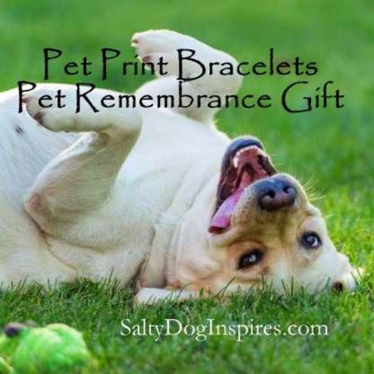 Pet Loss Paw Print Charm Bracelet Kids Woman's Pet Loss Gift Dog ...