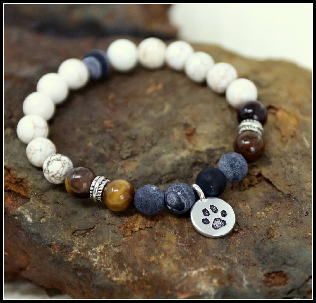 Pet Loss Paw Print Charm Bracelet Kids Woman's Pet Loss Gift Dog ...