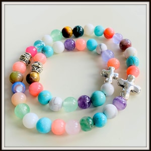 First Day of School Cross Bracelet Sets for Child Parent