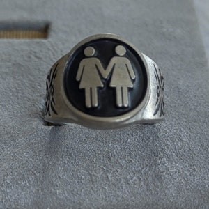 Lesbian Pride Ring - Double Female Symbol - Gay LGBTQ+ Love Bisexual RM187