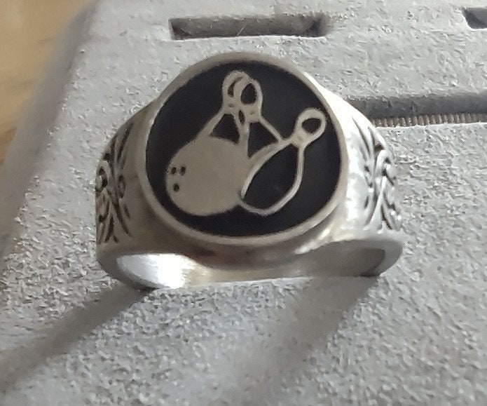 Bowling Ring - Pins With Ball - Game - Sport - Competition Jewelry ...