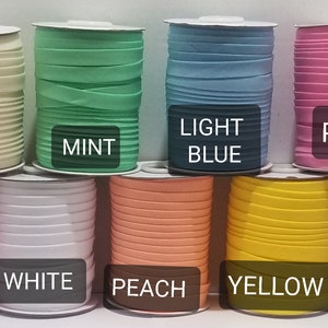 Double Fold Bias Tape 1/2&quot; Wide by 50 Yards- Bias Double Fold Tape