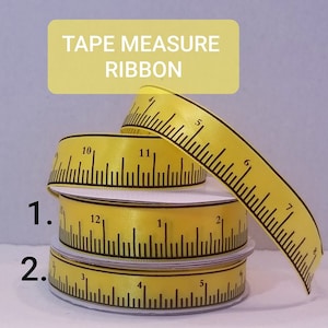 Tape Measure Ribbon, Ruler Print Ribbon, Measuring Tape Yellow Ribbon, Measuring Tape Ribbon, Ruler Ribbon