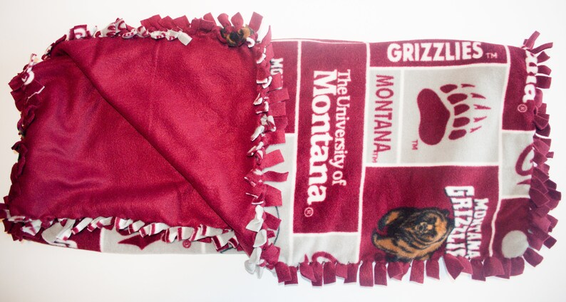 Planks and Paint University of Montana Grizzlies Fleece Blanket - Thumbnail 2