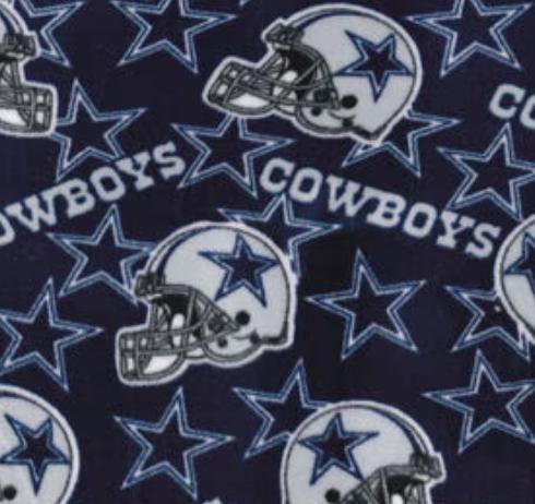 Dallas Cowboy Tossed NFL -- Handmade Fleece Blanket | Cowboys | Fleece Blanket | Navy | Snuggle