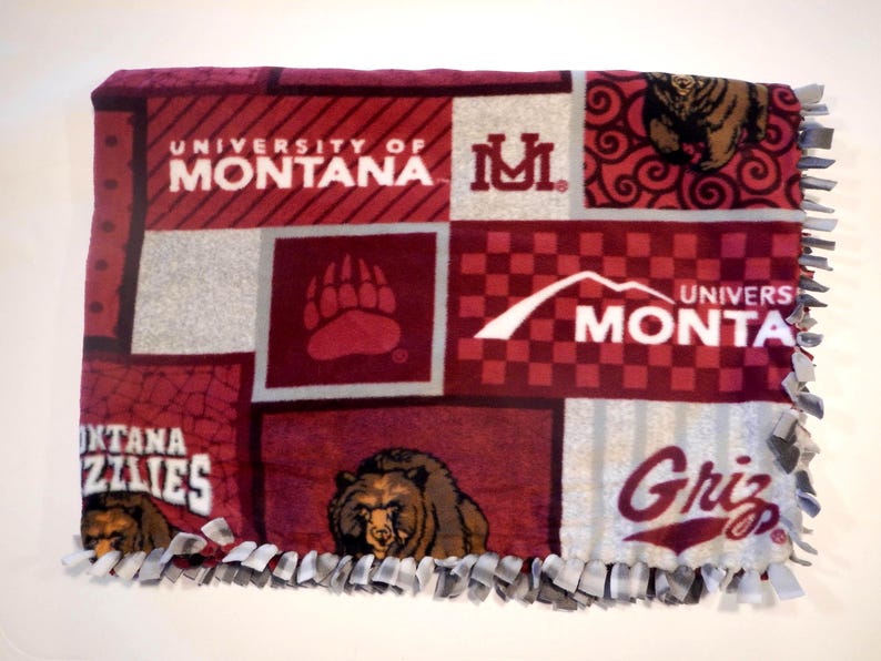 Planks and Paint University of Montana Grizzlies Fleece Blanket - Thumbnail 4