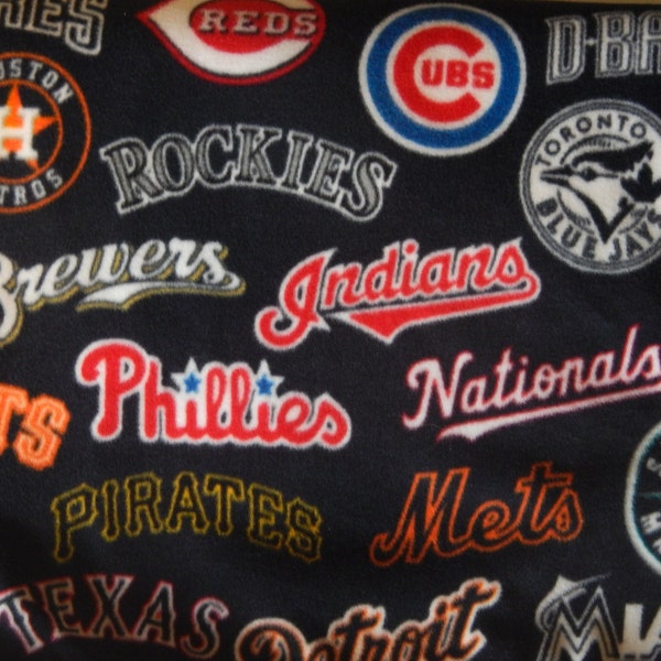 MLB All Team-- Hand-Made Fleece Tie Blanket | Dodgers | Sox | Twins | It has them all | Fleece Blanket | Red | MLB