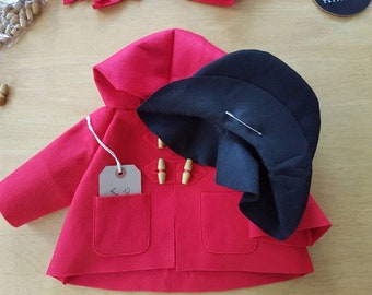 Replacement Coat, Hat & tag for Vintage Gabrielle Paddington Bear.