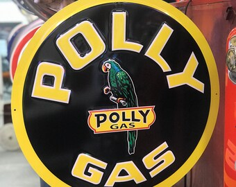 Polly Gas Signs Polly Gasoline Polly Gas Sign Gifts for Dad Gifts for him Garage Signs for Men Garage Signs for him Metal Sign