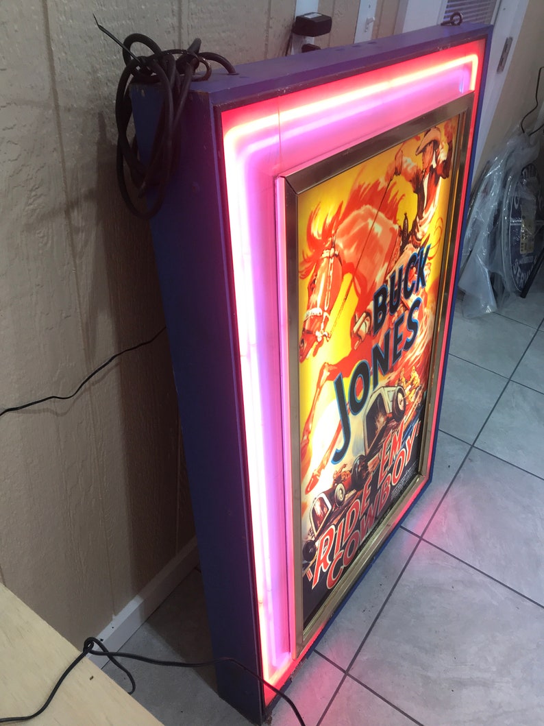 Original Vintage Video Marquee Neon Display Board / Original Etsy