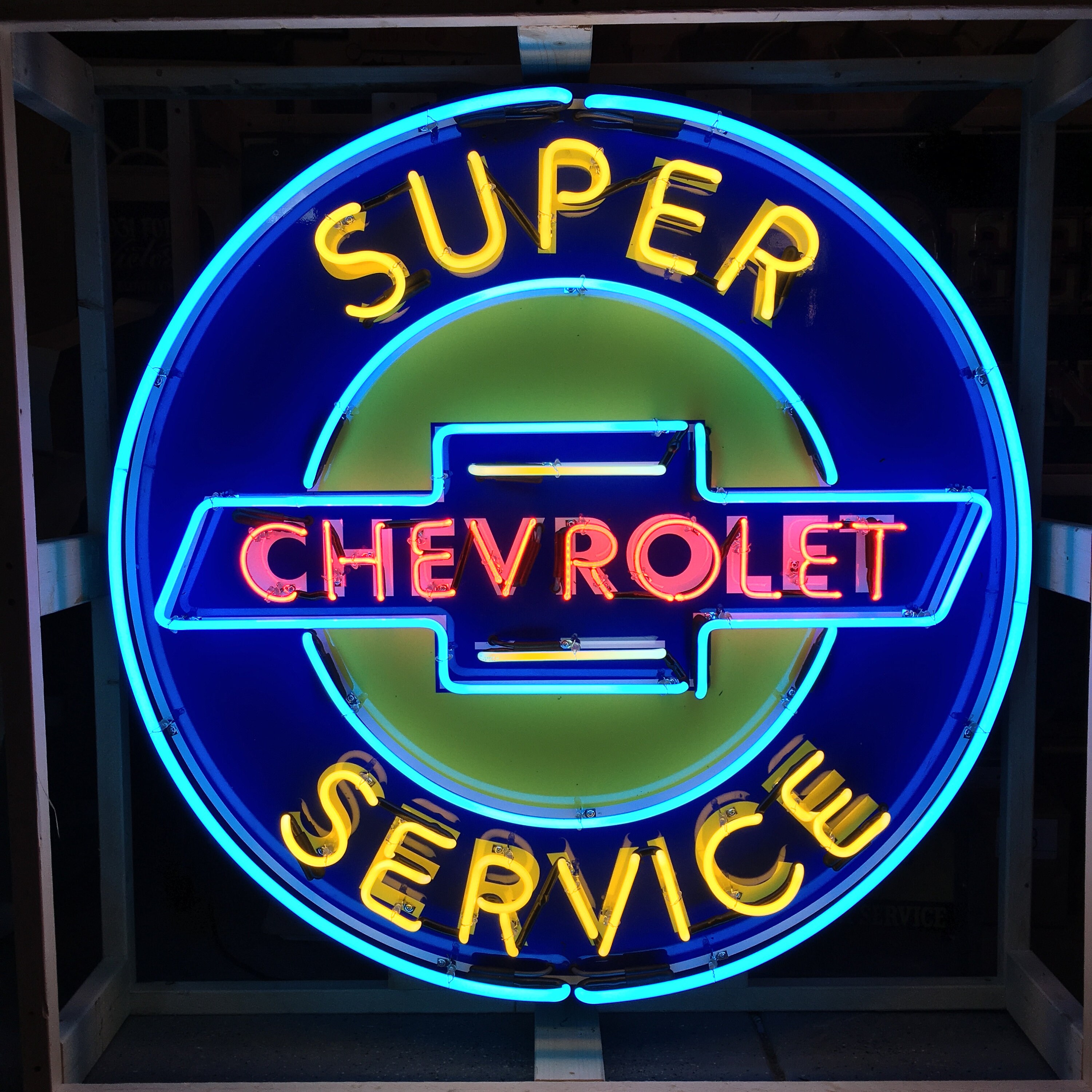 Chevrolet Neon Sign / Chevrolet Super Service Neon Signs / Etsy