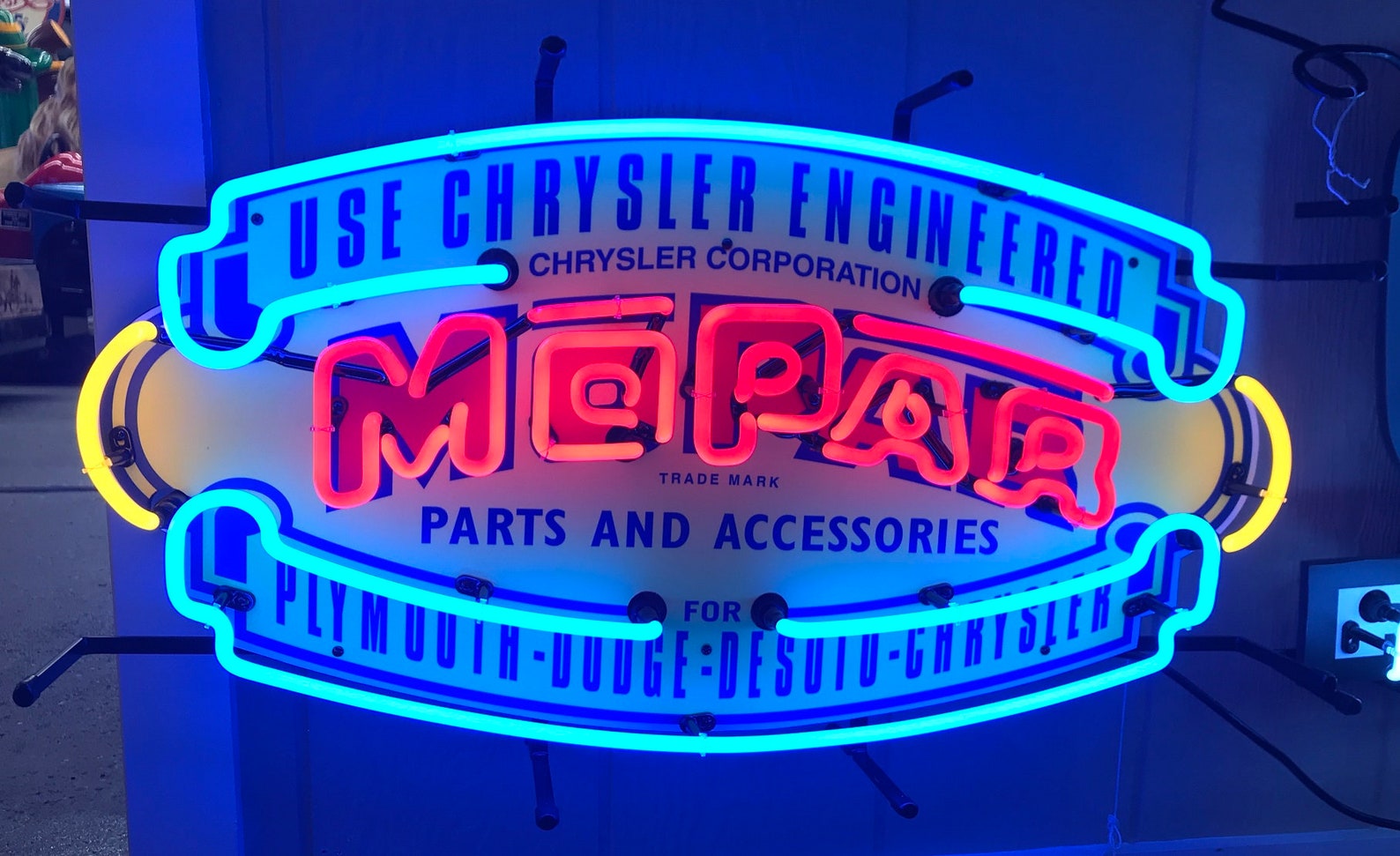 Mopar Vintage Shield Neon Sign New REPRODUCTION 15 W X Etsy