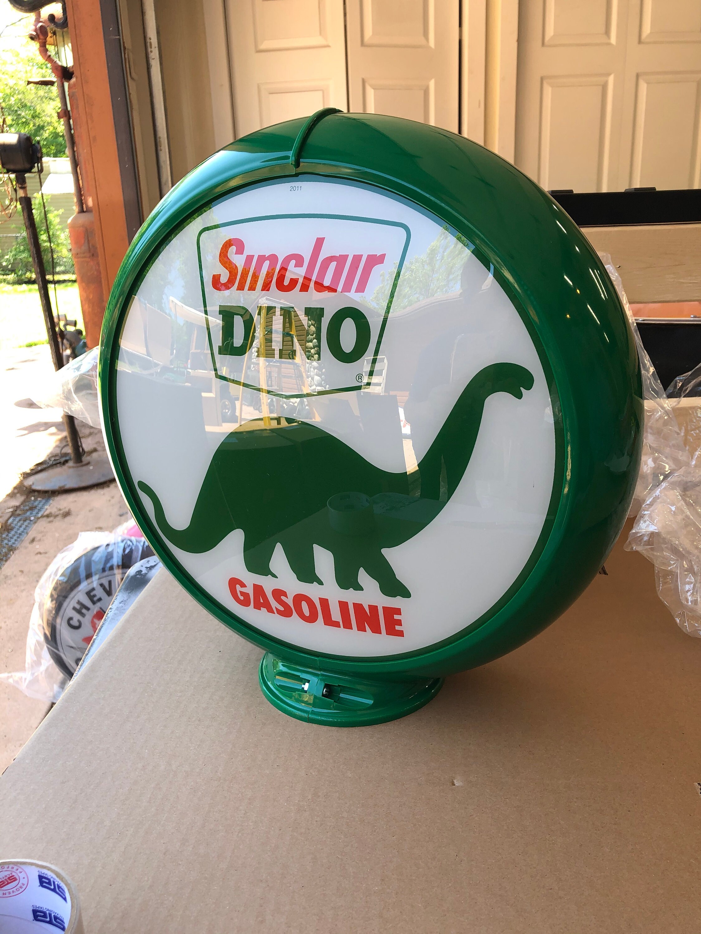 Gas Pump Globes / Sinclair Dino Gasoline Gas Pump Globe / Etsy