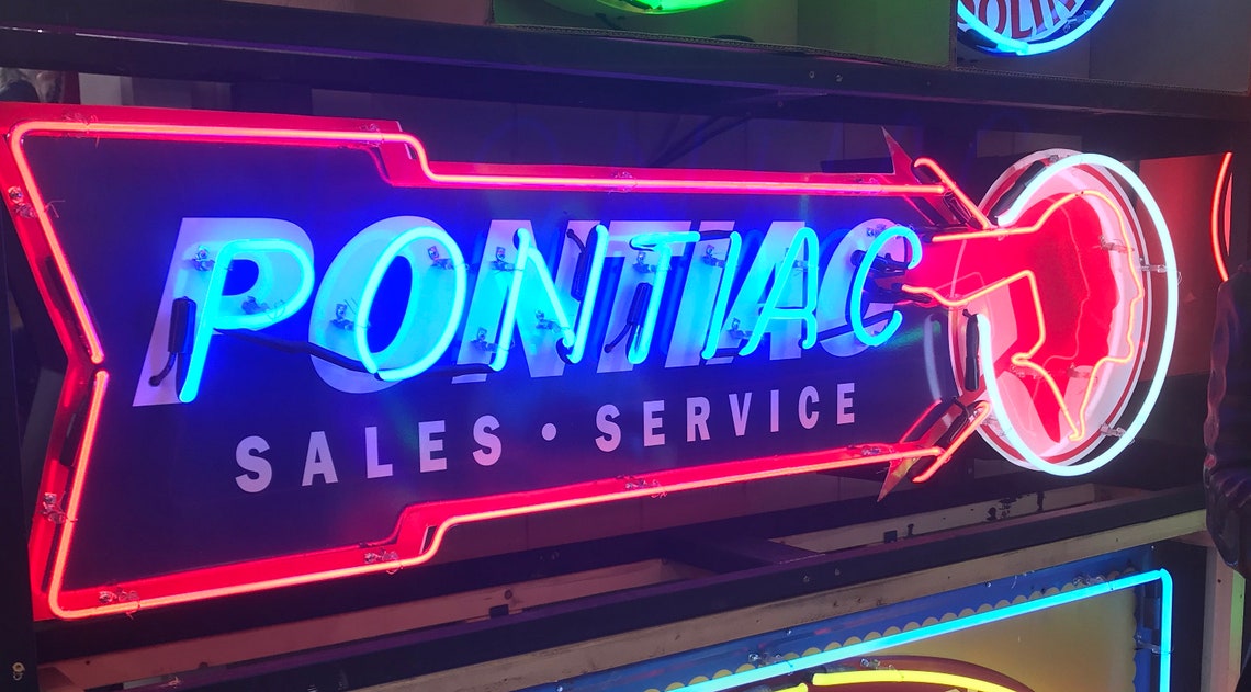 Pontiac Signs / Pontiac Neon Sign / Garage Signs for Men / Man Etsy