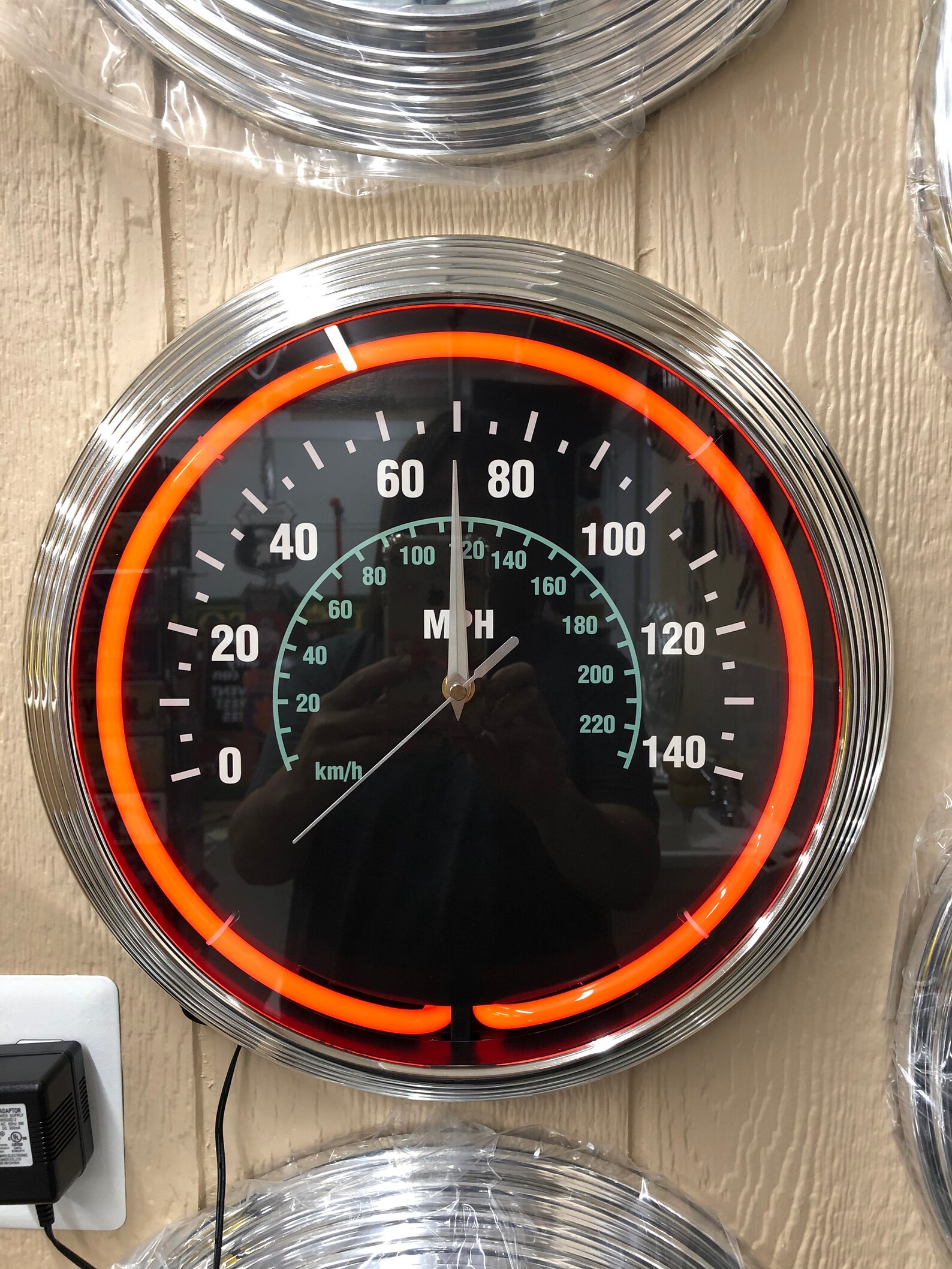 Neon Clock 15 x 15 NEW / Speedometer Clock / Etsy