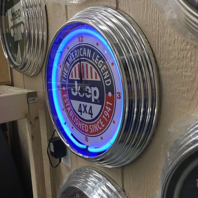 Jeep Signs / Neon Clock 15 x 15 / Jeep Neon Clock Etsy