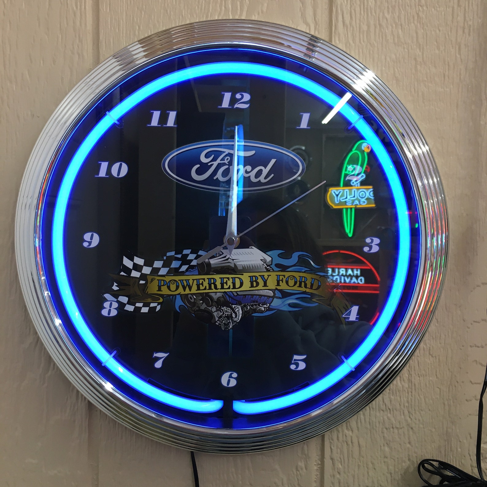 Neon Clocks / Ford Neon Clock / Garage Signs for Men / Garage Etsy