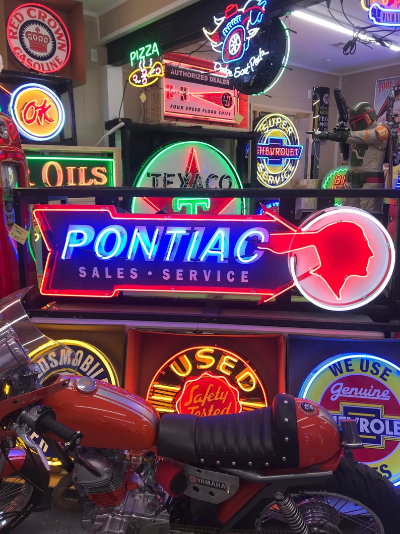 Pontiac Signs / Pontiac Neon Sign / Garage Signs for Men / Man Etsy