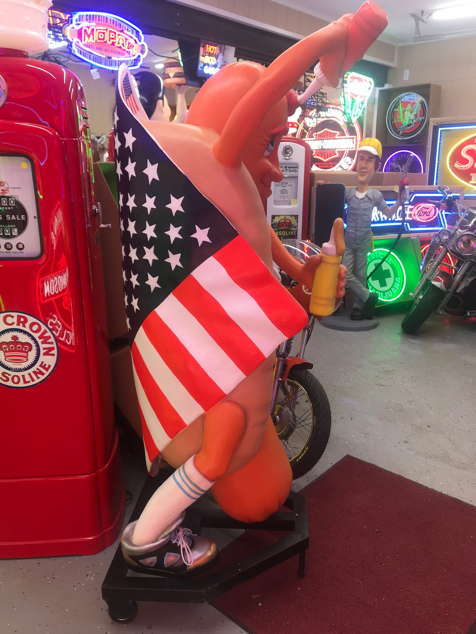 6 ft Hot Dog Advertising Statue / Hot Dog Statues / Hot Dog Etsy