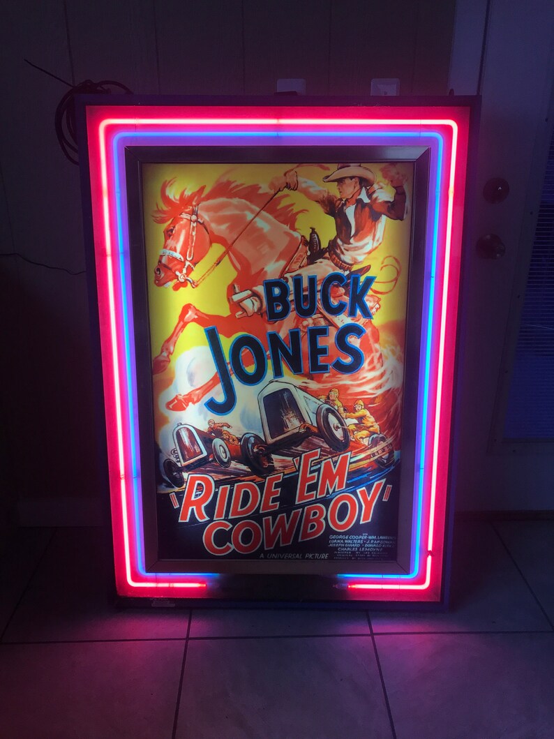 Original Vintage Video Marquee Neon Display Board / Original Etsy