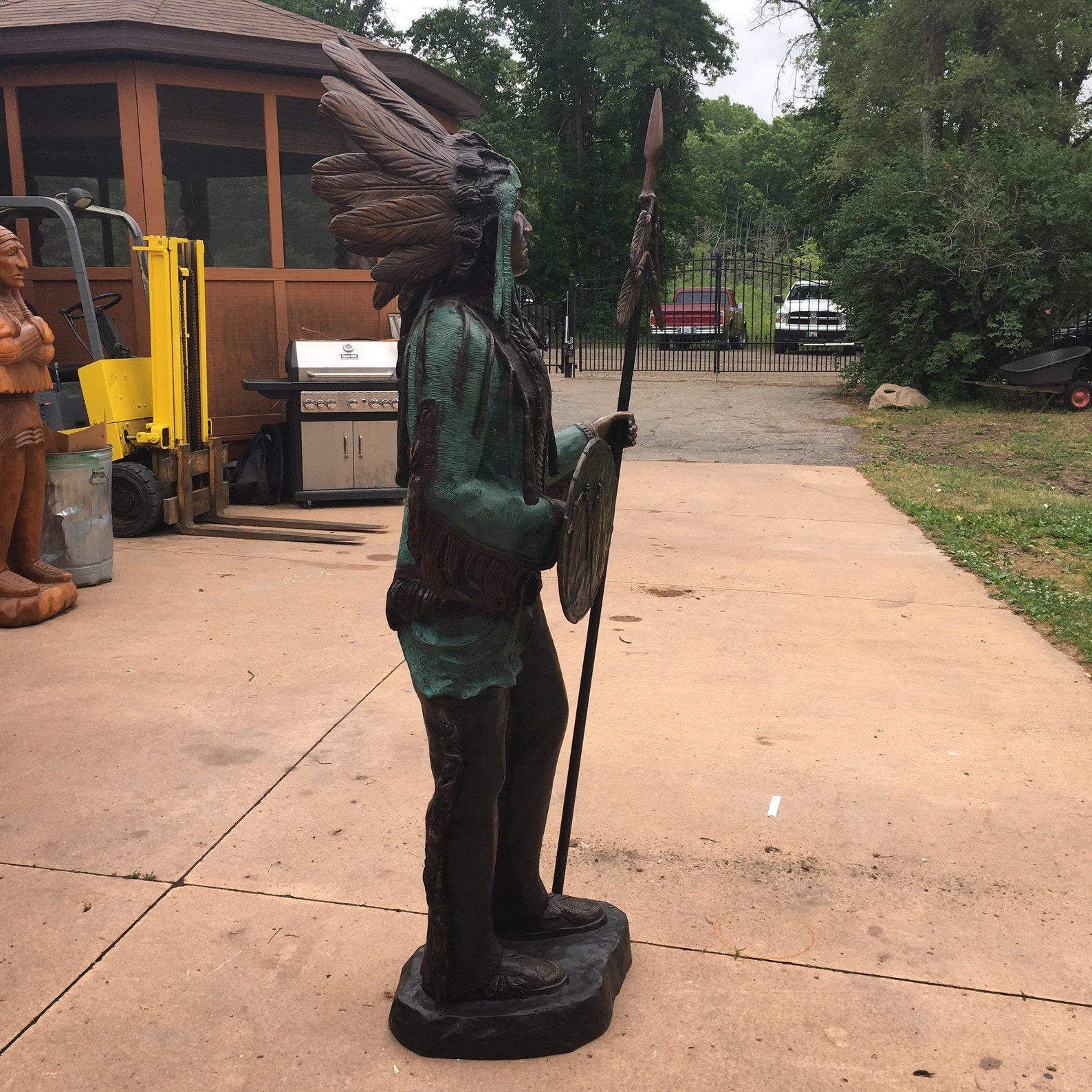 Life Size Bronze Native American Indian Statue / Bronze Etsy