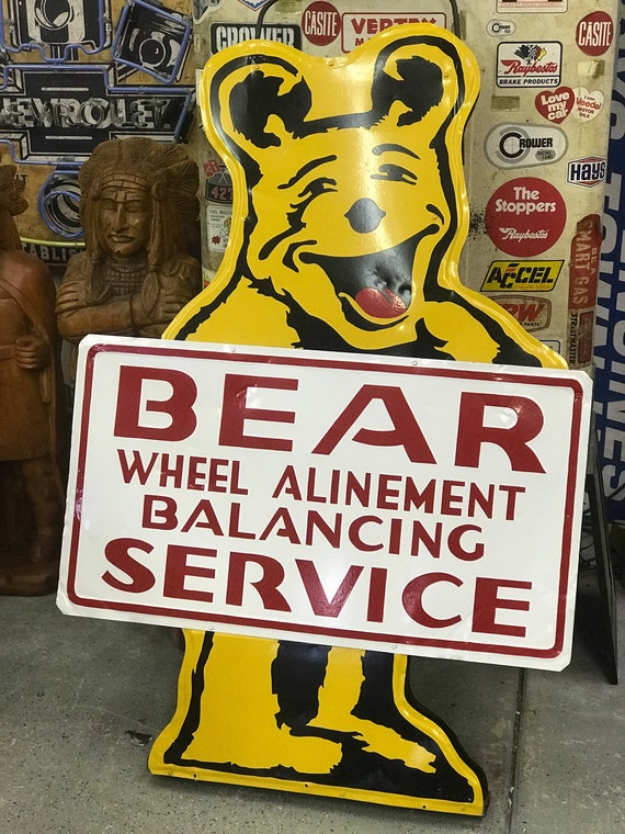 Bear Alignment Sign / Garage Signs for Men / Bear Alignment Etsy