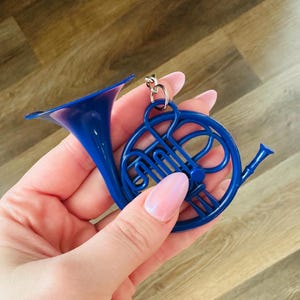 Blue French Horn Keychain Oversized/ HIMYM Gift/ Novelty Keychain/ Pop Culture/ TV Prop