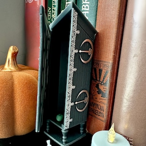 Fantasy Bookshelf Decor/ Disappearing Cabinet / Nerd Decor/ Room of Need/ Dark Magic/ Defensive Spells/Magical Objects/ Miniature Collection
