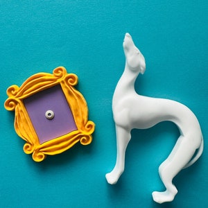 Friends Magnet Set/ White Greyhound/ Friends Themed Gift/ Friends Frame/ Peephole Frame/ Fridge Decor/ The One Where You