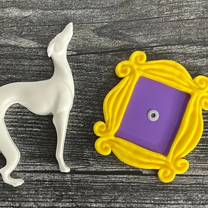 Friends Magnet Set/ White Greyhound/ Friends Themed Gift/ Friends Frame/ Peephole Frame/ Fridge Decor/ The One Where You image 1