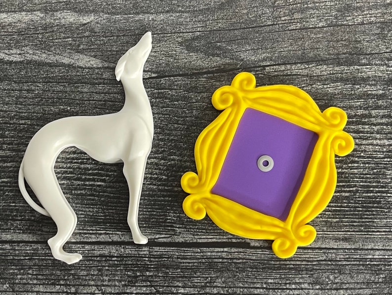 Friends Magnet Set/ White Greyhound/ Friends Themed Gift/ Friends Frame/ Peephole Frame/ Fridge Decor/ The One Where You image 1