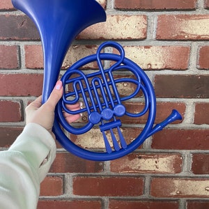 Fully 3D Blue French Horn/ Legen wait for it Dary/ HIMYM/ Proposal Prop Hanging (flat) 16in