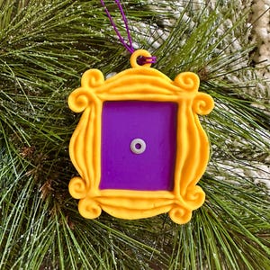 Friends Frame Ornament / Friends Yellow Peephole Frame Ornament/ Purple Peephole Door Frame/ TV Ornament/ Friends Themed Gift