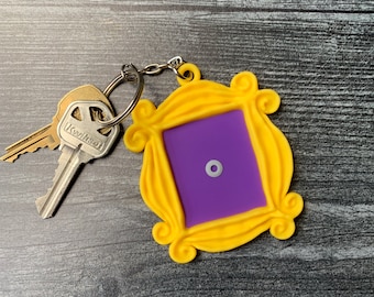 Friends Frame Keychain: Monica's Door Peephole Frame Accessory Gift