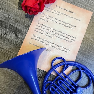 Fully 3D Blue French Horn/ Legen wait for it Dary/ HIMYM/ Proposal Prop image 9