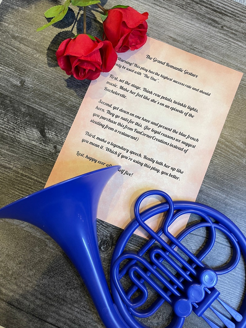 Fully 3D Blue French Horn/ Legen wait for it Dary/ HIMYM/ Proposal Prop image 9