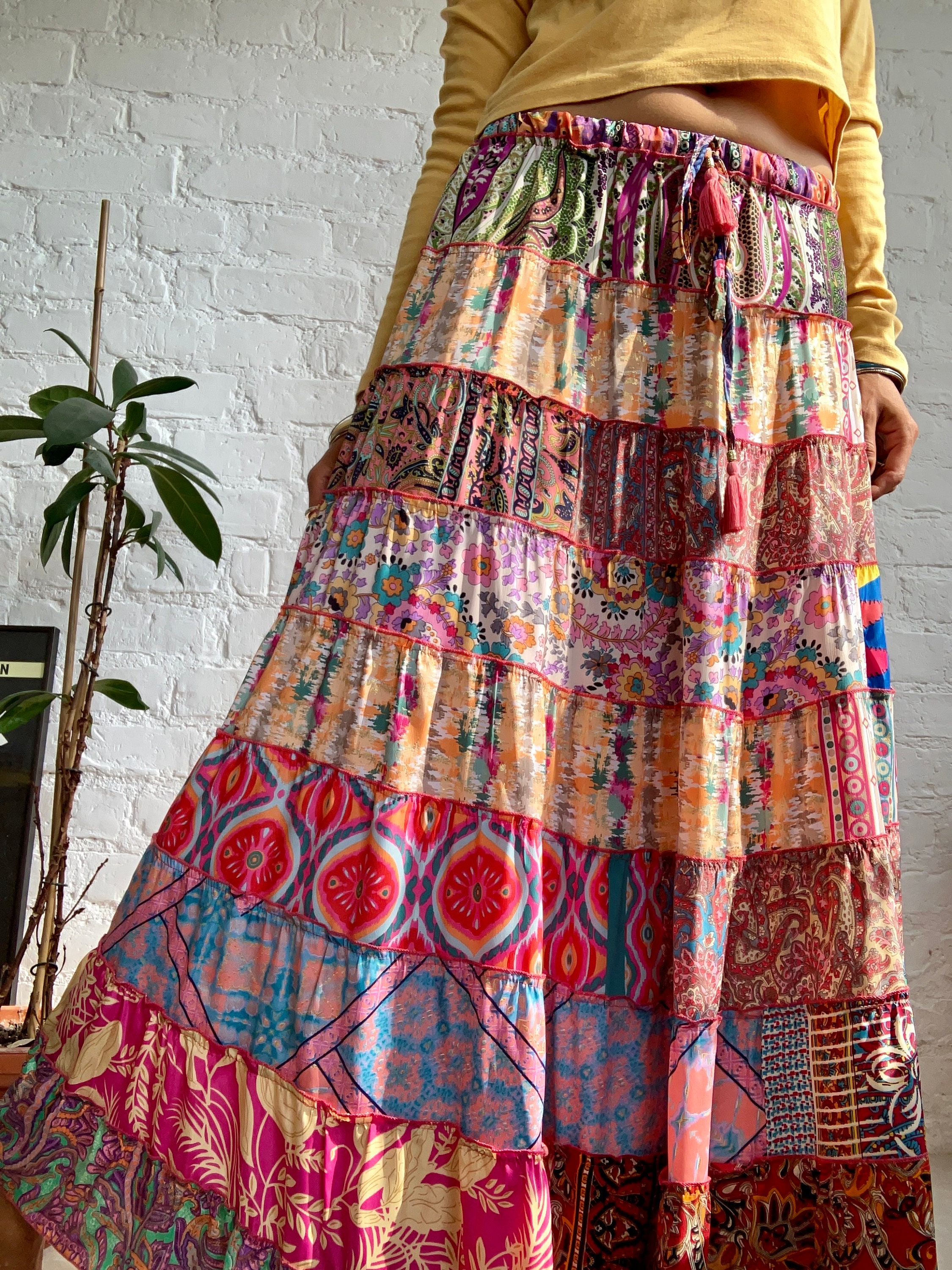 Flowy hot sale gypsy skirt