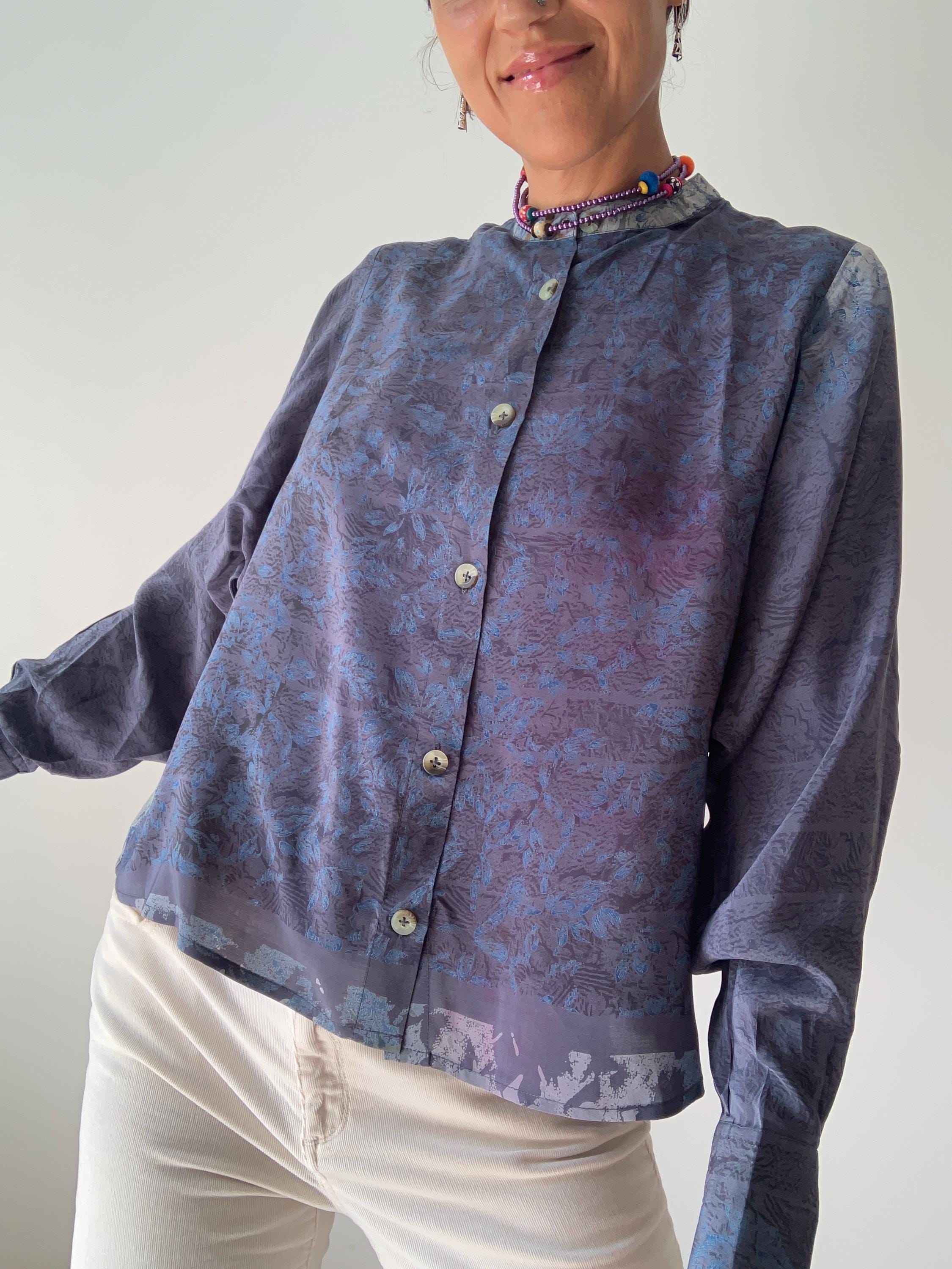 Bottone Orientale Camicia Maniche Larghe Uomo Camicia Hippie Uomo