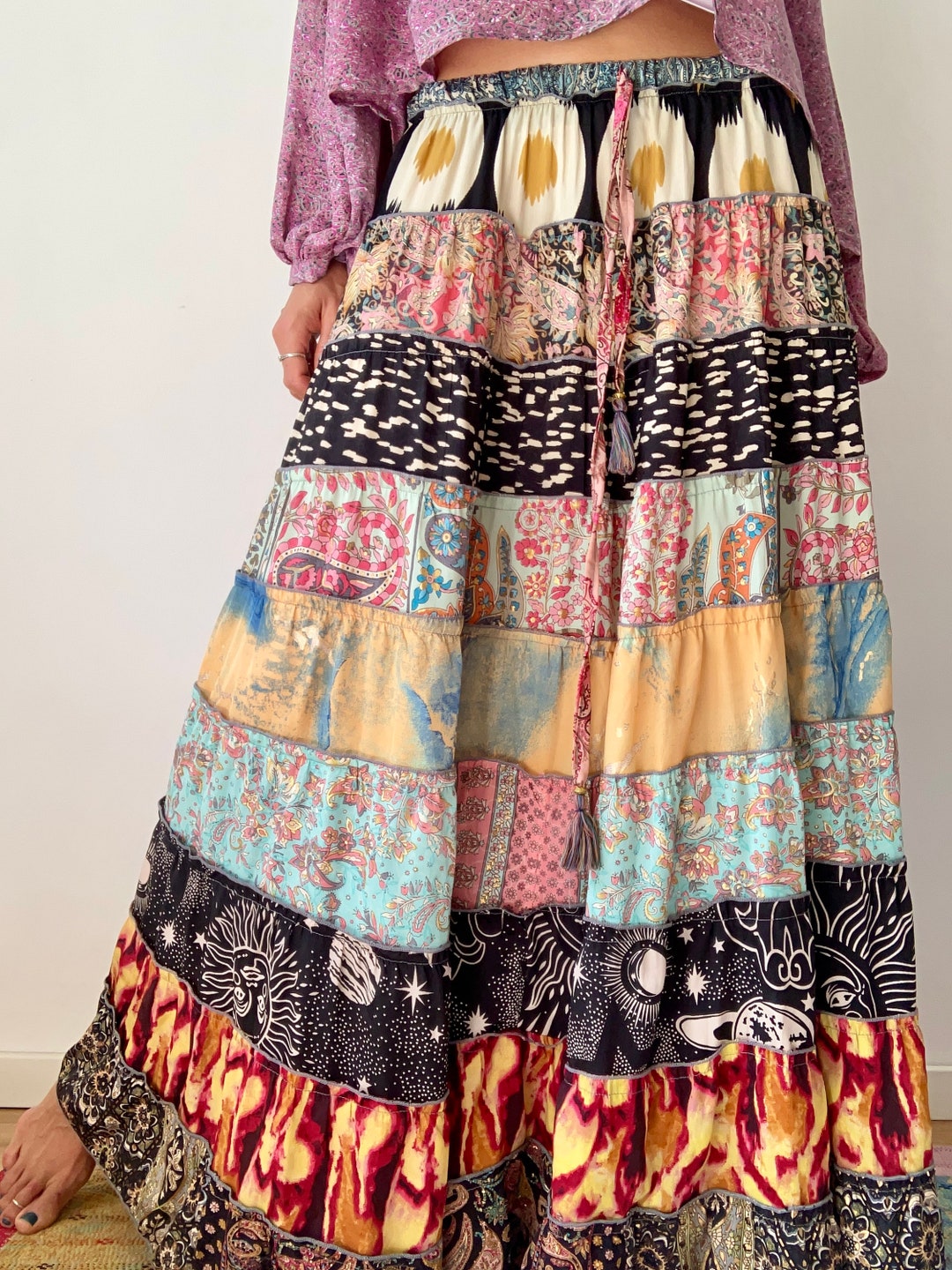 Boho Chic Frilled Skirt