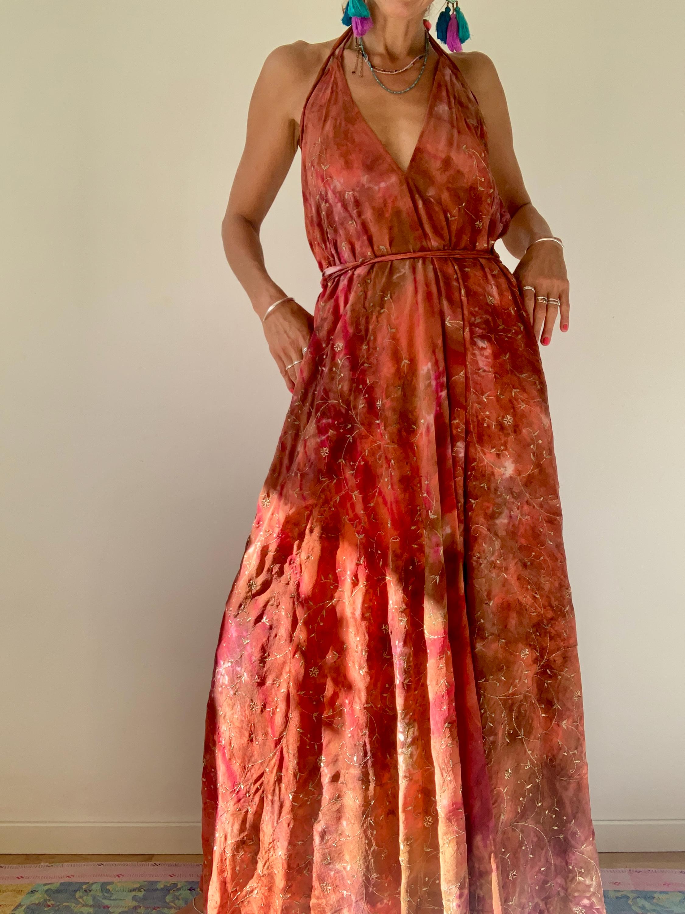 Red Tie Dye Dress - Etsy Australia