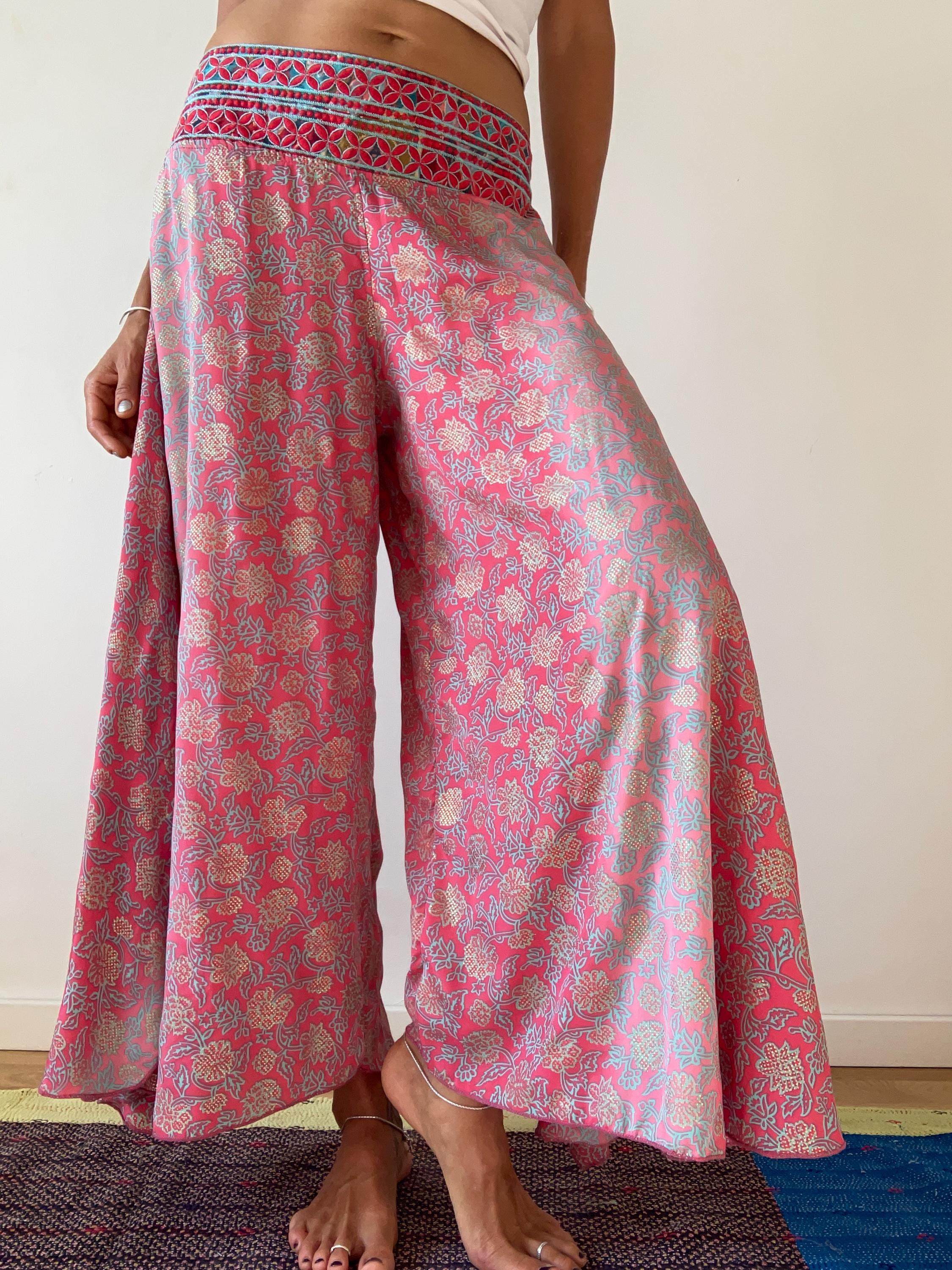 Pantaloni In Lino Donna A Vita Alta – Palazzo Corto, Morbidi E Leggeri Con Tasche Per L'Estate