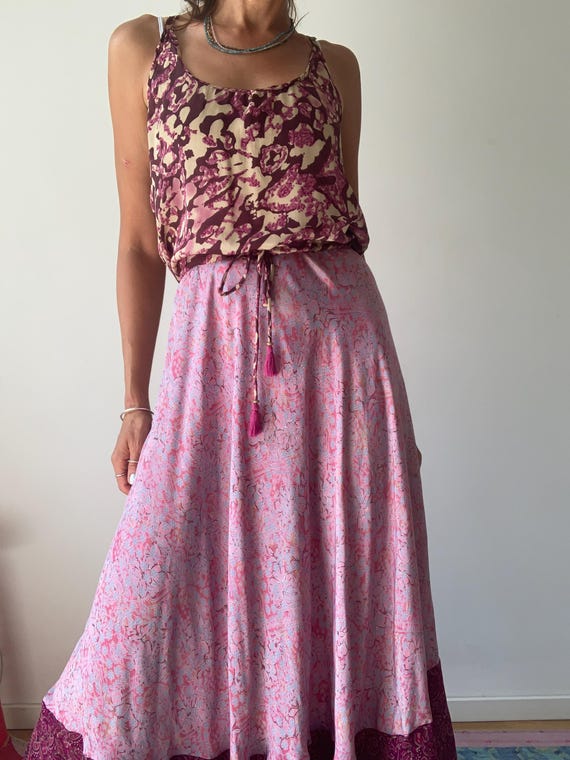 Patchwork zonnejurk slip strap boho cami jurk zijdezachte losse vakantiejurk casual zomer maxi jurk voor vakantie halterjurk Etsy Nederland