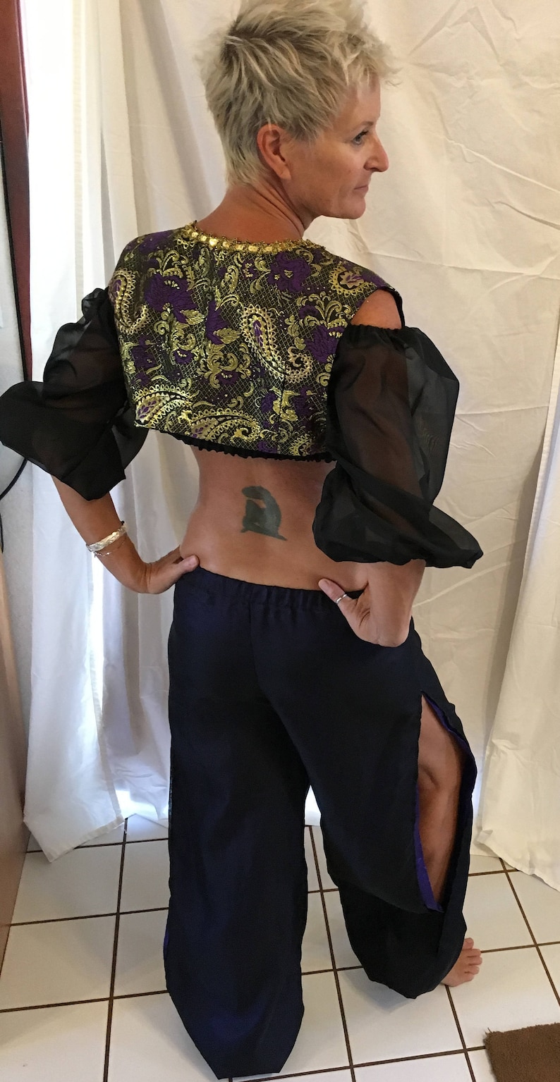 Harem/genie costume harem pants with side openings and Etsy