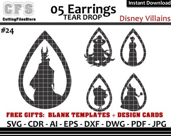 Download Free Disney Earring Svg Etsy SVG Cut Files