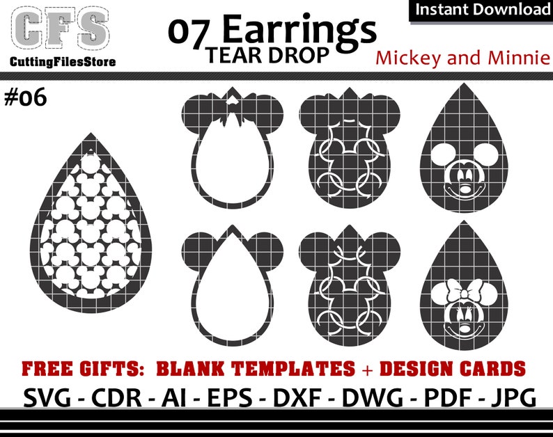 Free Free 289 Disney Earring Svg SVG PNG EPS DXF File