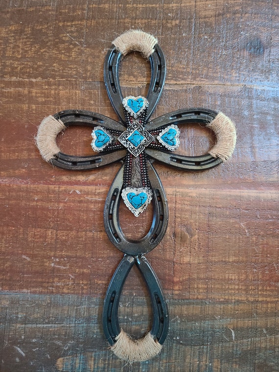 This unique horseshoe cross can be painted any color or left the natural  color. The natural color selection includes a…